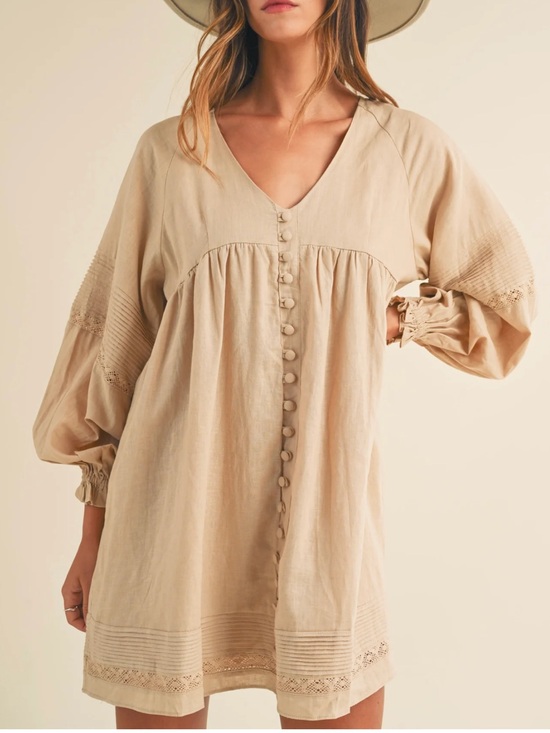 Mable Dresses & Skirts - Mable Boho Linen Blend Dress size L